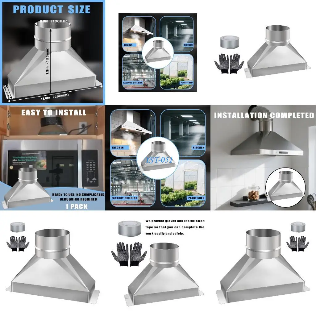 E15A Heavy Duty Vent Leakproof Airflows Designs Microwave Vent Adapters set
E15A Heavy Duty Vent Leakproof Airflows Designs Microwave Vent Adapters set