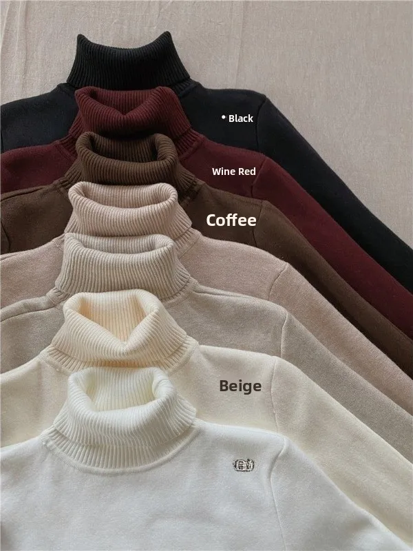 Thickened Integrated Fleece High Collar Knitted Sweater Women's Spring New Style Slimming Versatile Warm Base Layer Sweater
Thickened Integrated Fleece High Collar Knitted Sweater Women's Spring New Style Slimming Versatile Warm Base Layer Sweater