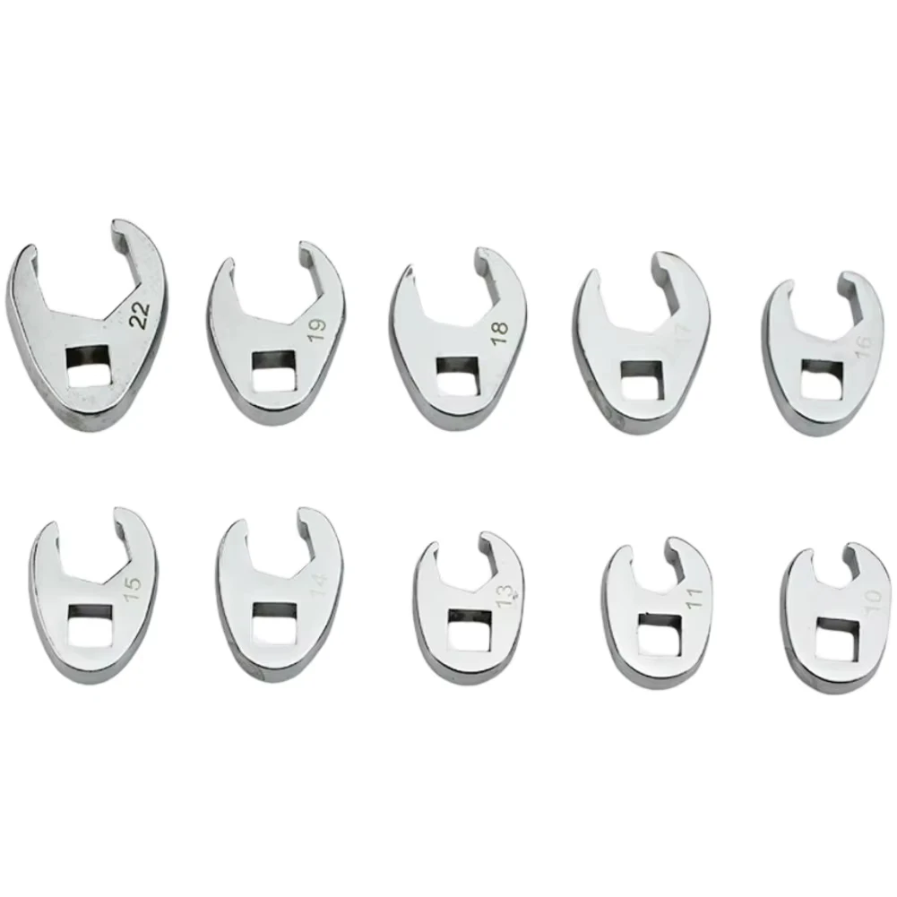 BOFOF 10Pcs 3/8Inch Drive Crowfoot Wrench 10 to 22mm Metric SAE Imperial Chrome Plated Foot Open End Spanner
BOFOF 10Pcs 3/8Inch Drive Crowfoot Wrench 10 to 22mm Metric SAE Imperial Chrome Plated Foot Open End Spanner