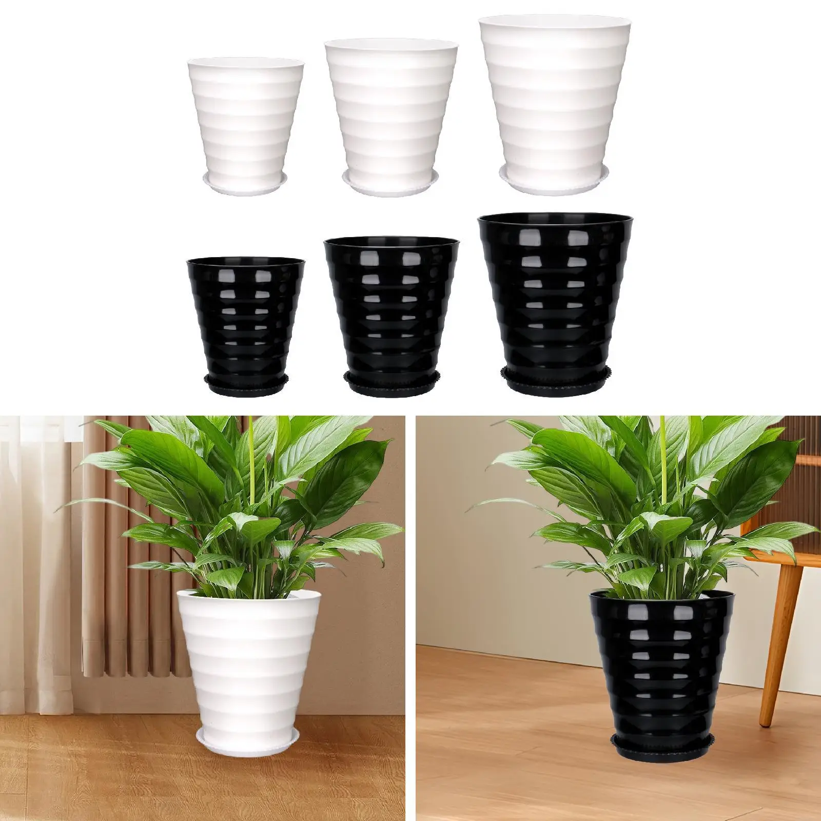 Large Plastic Planter Pot Cylindrical Flower Container for Garden Patio Living Room or Farmhouse Table
Large Plastic Planter Pot Cylindrical Flower Container for Garden Patio Living Room or Farmhouse Table