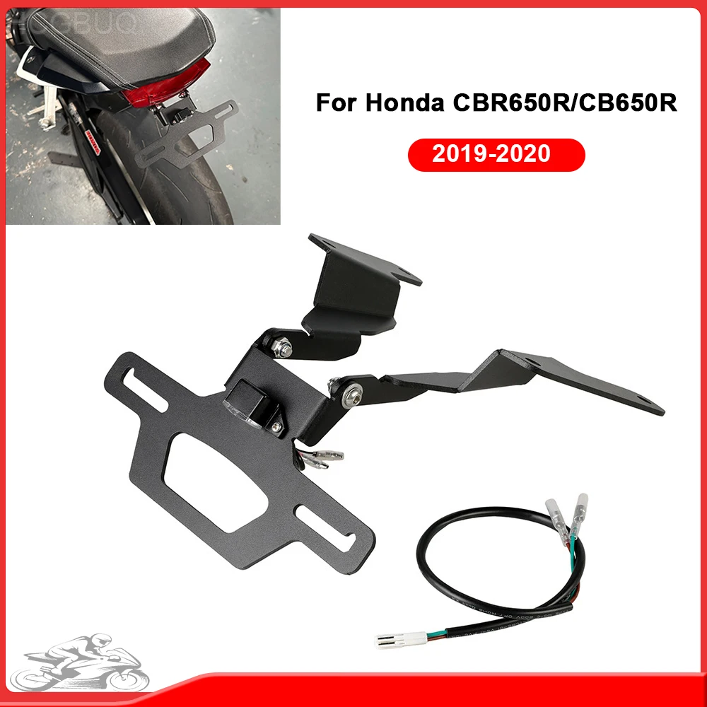 Держатель заднего номерного знака для мотоциклов Honda CBR650R CB650R 2019-2020, крепление для заднего фонаря, LED-подсветка
Держатель заднего номерного знака для мотоциклов Honda CBR650R CB650R 2019-2020, крепление для заднего фонаря, LED-подсветка
