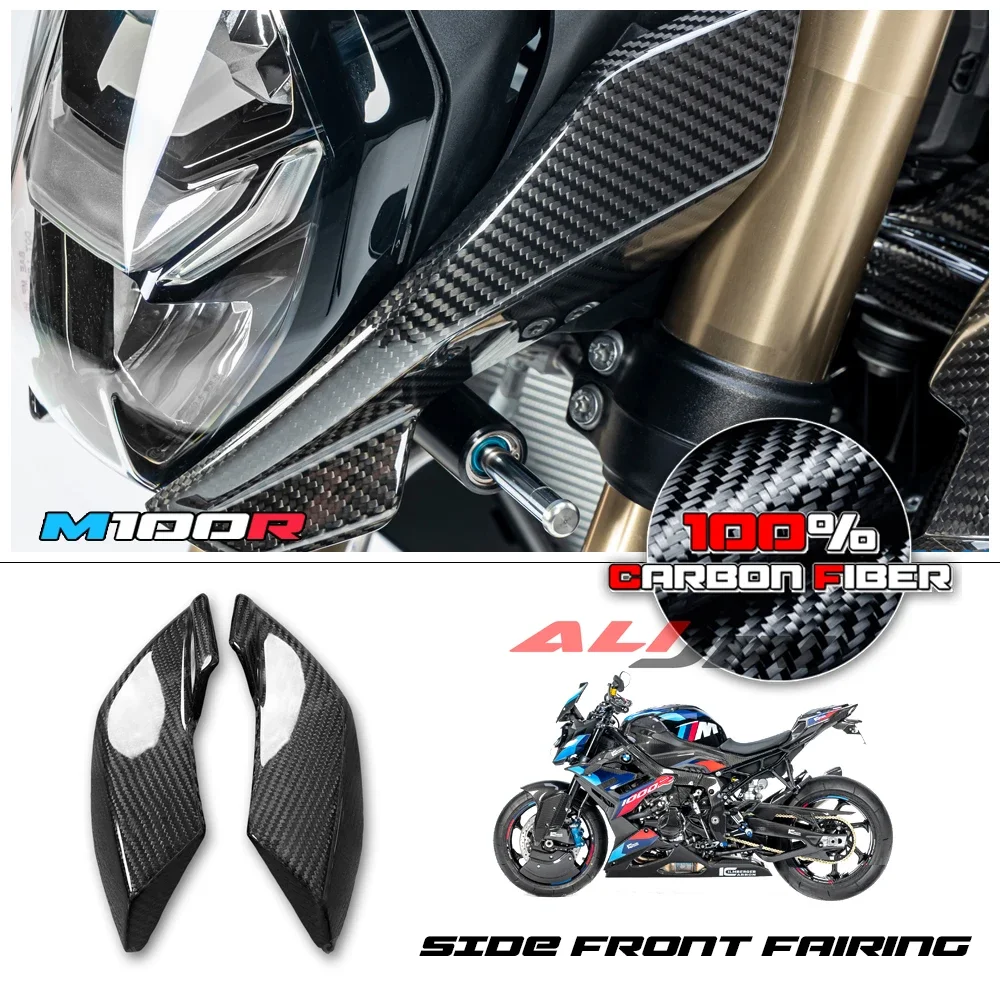 For BMW S1000R M1000R 2021-2024 New 100% Real Carbon Fiber Motorcycle Side Nose Fairing Headlight Protector Panel Fairings Cover
For BMW S1000R M1000R 2021-2024 New 100% Real Carbon Fiber Motorcycle Side Nose Fairing Headlight Protector Panel Fairings Cover