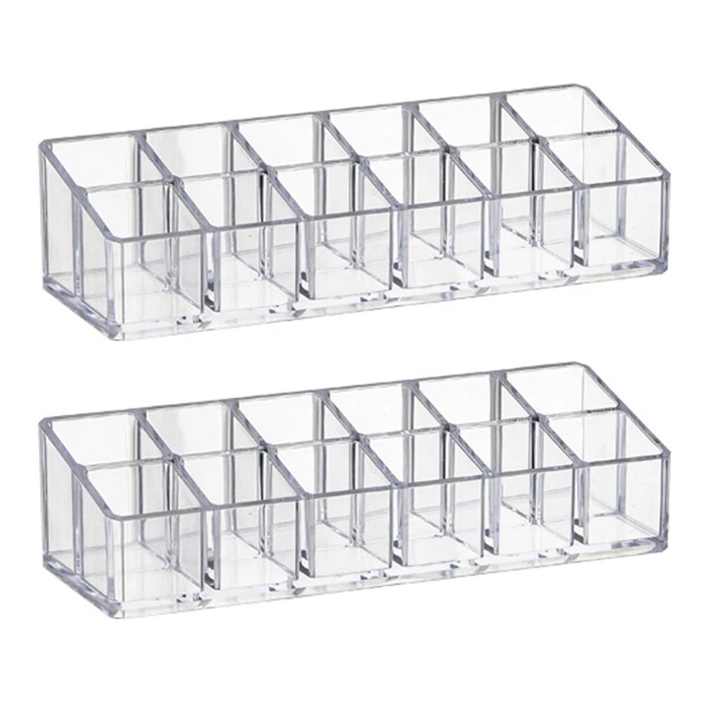 2 pcs Lipstick Organizer Transparent Plastic Storage Box Display Rack for Nail Polish Dresser Bedroom
2 pcs Lipstick Organizer Transparent Plastic Storage Box Display Rack for Nail Polish Dresser Bedroom