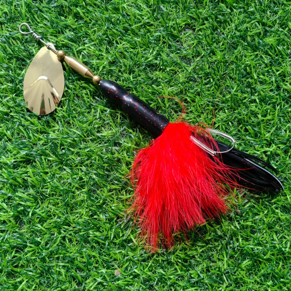 MUKUN 21CM 28G1Pc Large Copper Spoon Lure with Artificial Feather, Professional Musky Pike Fishing Bait
MUKUN 21CM 28G1Pc Large Copper Spoon Lure with Artificial Feather, Professional Musky Pike Fishing Bait