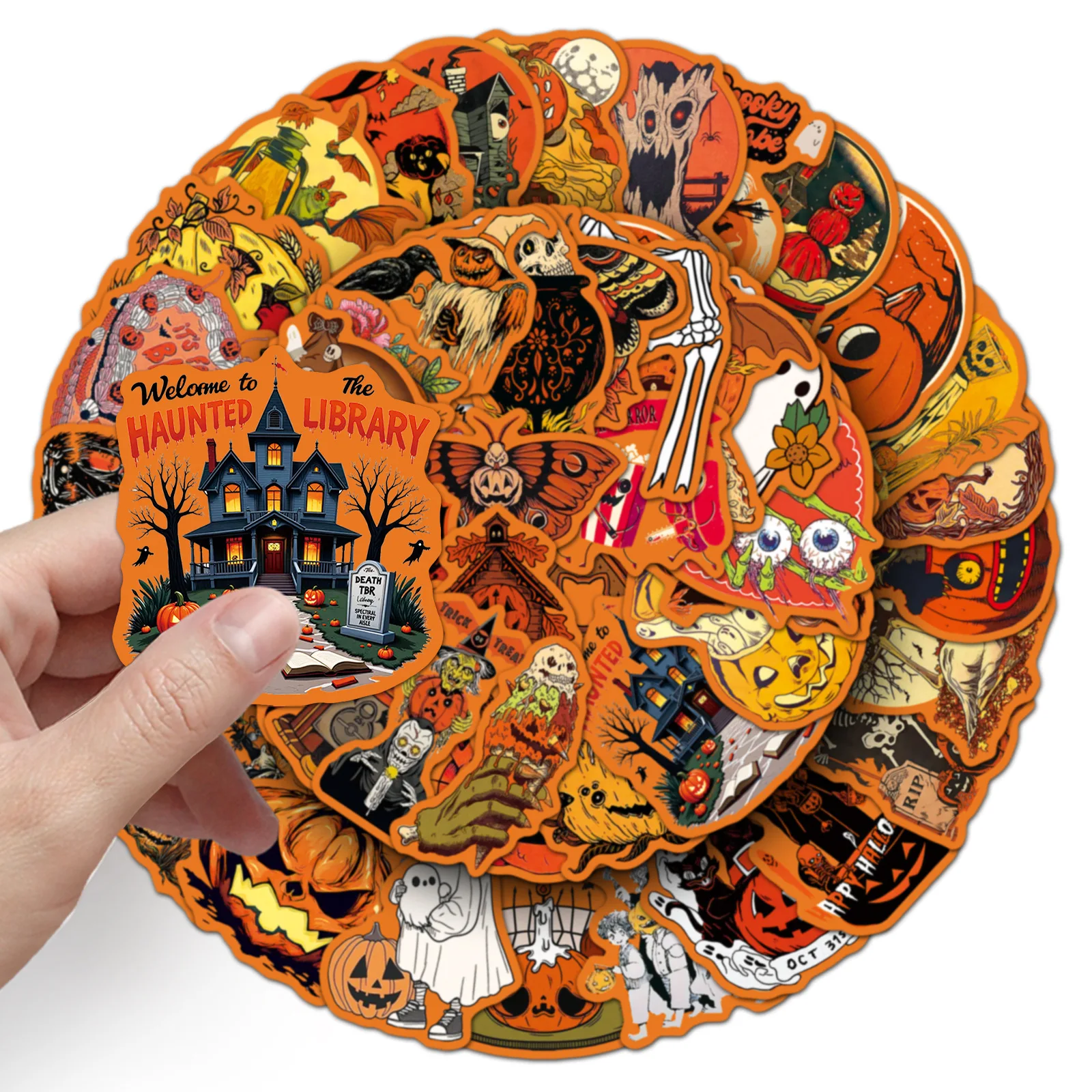 50 Retro Halloween Stickers, Festival Pumpkin Lantern Cartoon Horror Refrigerator, Water Cup, Hand Tent Decoration
50 Retro Halloween Stickers, Festival Pumpkin Lantern Cartoon Horror Refrigerator, Water Cup, Hand Tent Decoration