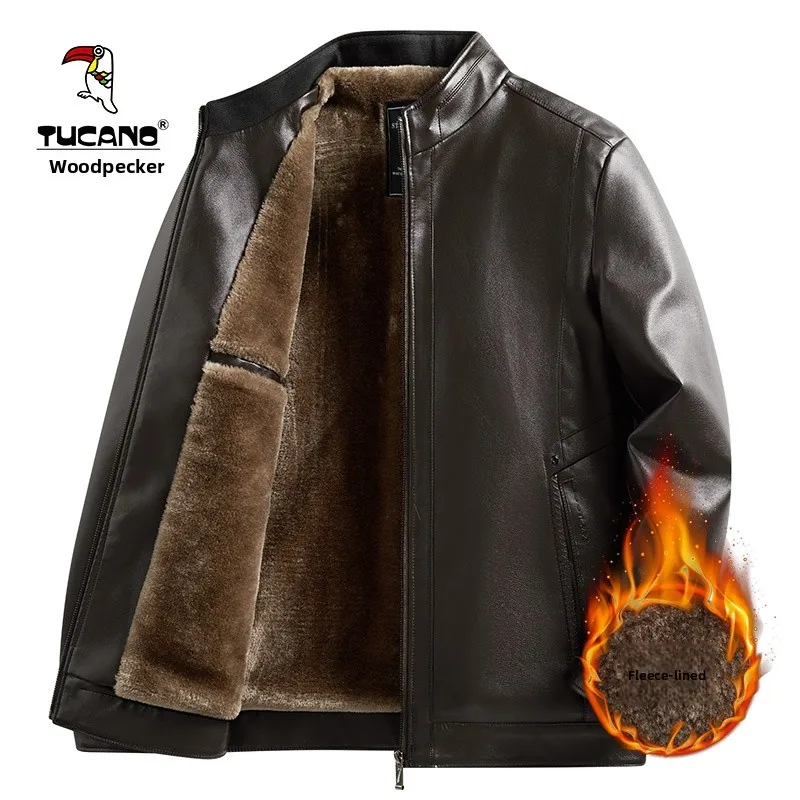 Утепленная мужская кожаная куртка на флисовой подкладке: теплая зимняя верхняя одежда для мужчин среднего и старшего возраста, модная городская повседневная куртка из ПУ
Утепленная мужская кожаная куртка на флисовой подкладке: теплая зимняя верхняя одежда для мужчин среднего и старшего возраста, модная городская повседневная куртка из ПУ