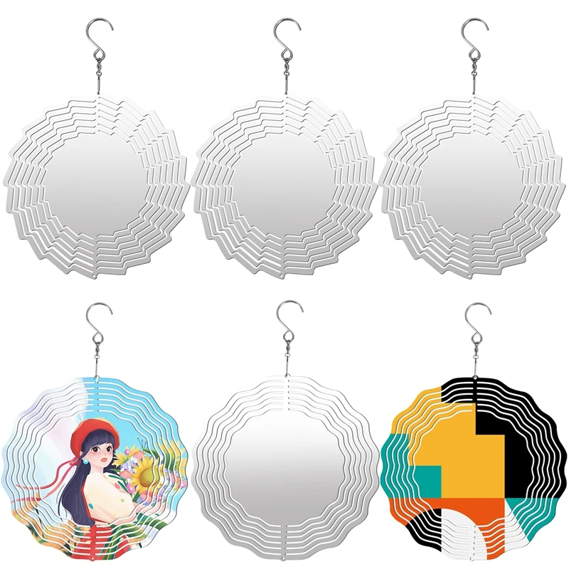 6Piece 8 Inch 3D Wind Spinner Hanging Sublimation Wind Spinners For Garden Indoor Outdoor Window Decor Patio Deck Displays
6Piece 8 Inch 3D Wind Spinner Hanging Sublimation Wind Spinners For Garden Indoor Outdoor Window Decor Patio Deck Displays