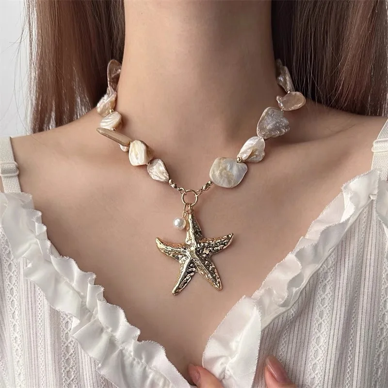 starfish necklace for Women Bohemian Starfish Beaded Choker Necklace Summer Beach Neck Jewelry
starfish necklace for Women Bohemian Starfish Beaded Choker Necklace Summer Beach Neck Jewelry