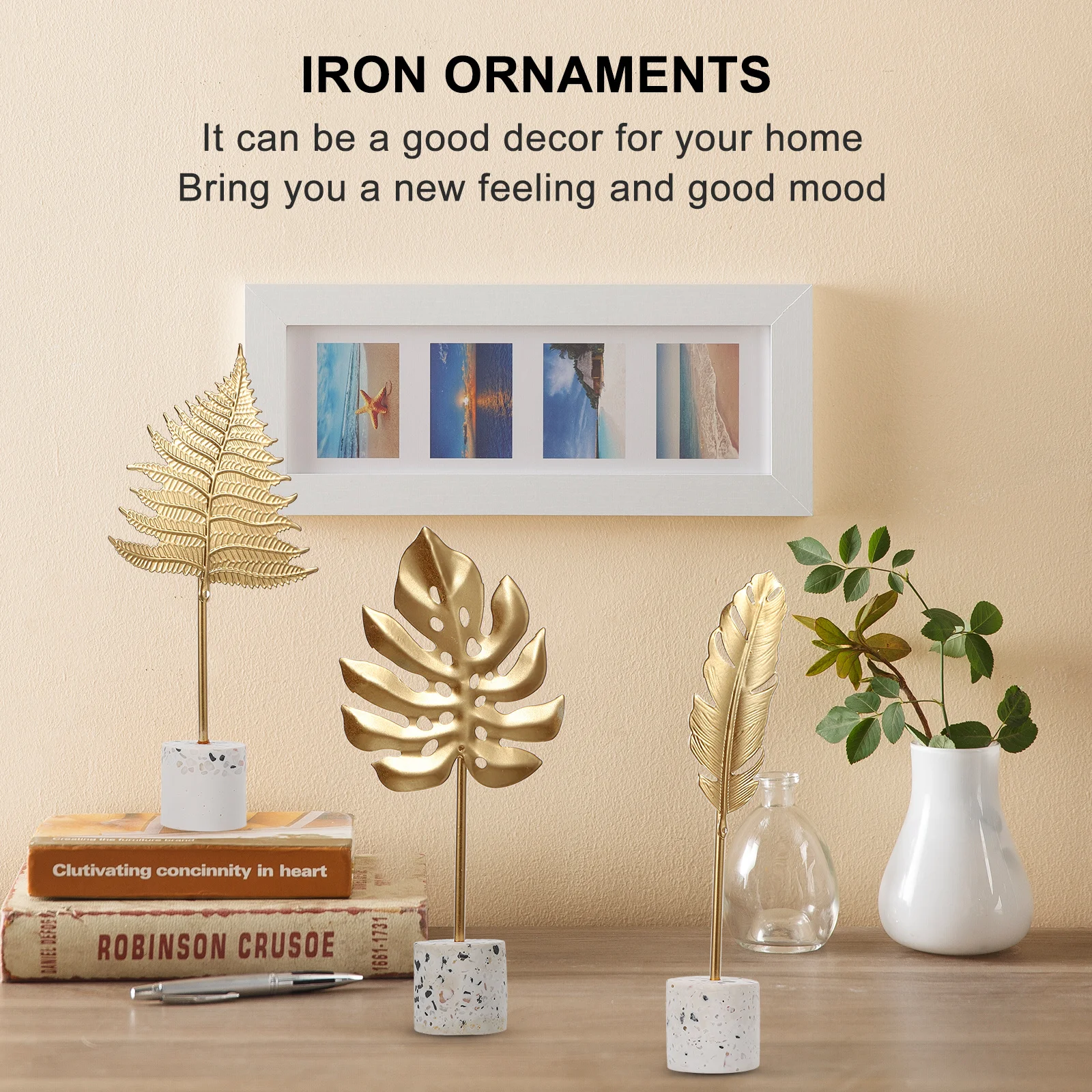 4Pcs Iron Art Leaves Desktop Ornament Beautiful Rustic Finish Fake Leaves Adornment Tabletop Decor Desktop Ornament
4Pcs Iron Art Leaves Desktop Ornament Beautiful Rustic Finish Fake Leaves Adornment Tabletop Decor Desktop Ornament