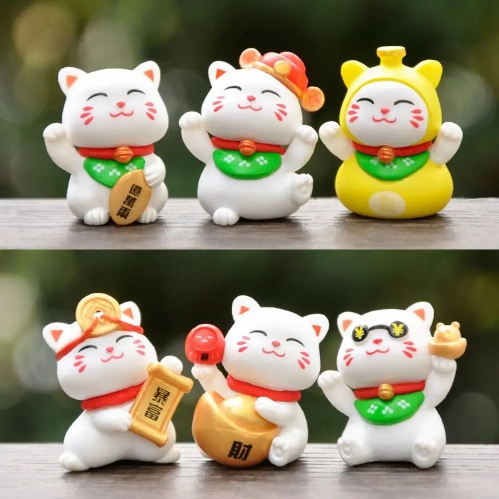6pcs/set Cute Chinese Lucky Cat Decor Cartoon Kawaii Animal Figurine Kitten Lovely Lucky Cat Model New Store Opening Gift
6pcs/set Cute Chinese Lucky Cat Decor Cartoon Kawaii Animal Figurine Kitten Lovely Lucky Cat Model New Store Opening Gift