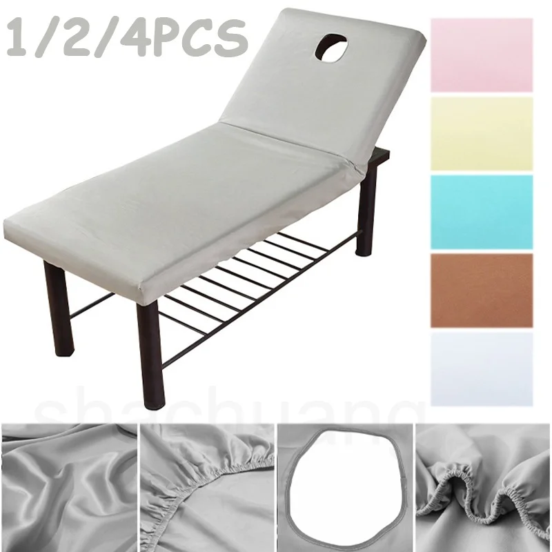 1/2/4PCS Professional Massage Table Cover Elastic Fitted Sheet with Face Hole Pure Color Breathable for Spa Salon Therapy Bed
1/2/4PCS Professional Massage Table Cover Elastic Fitted Sheet with Face Hole Pure Color Breathable for Spa Salon Therapy Bed