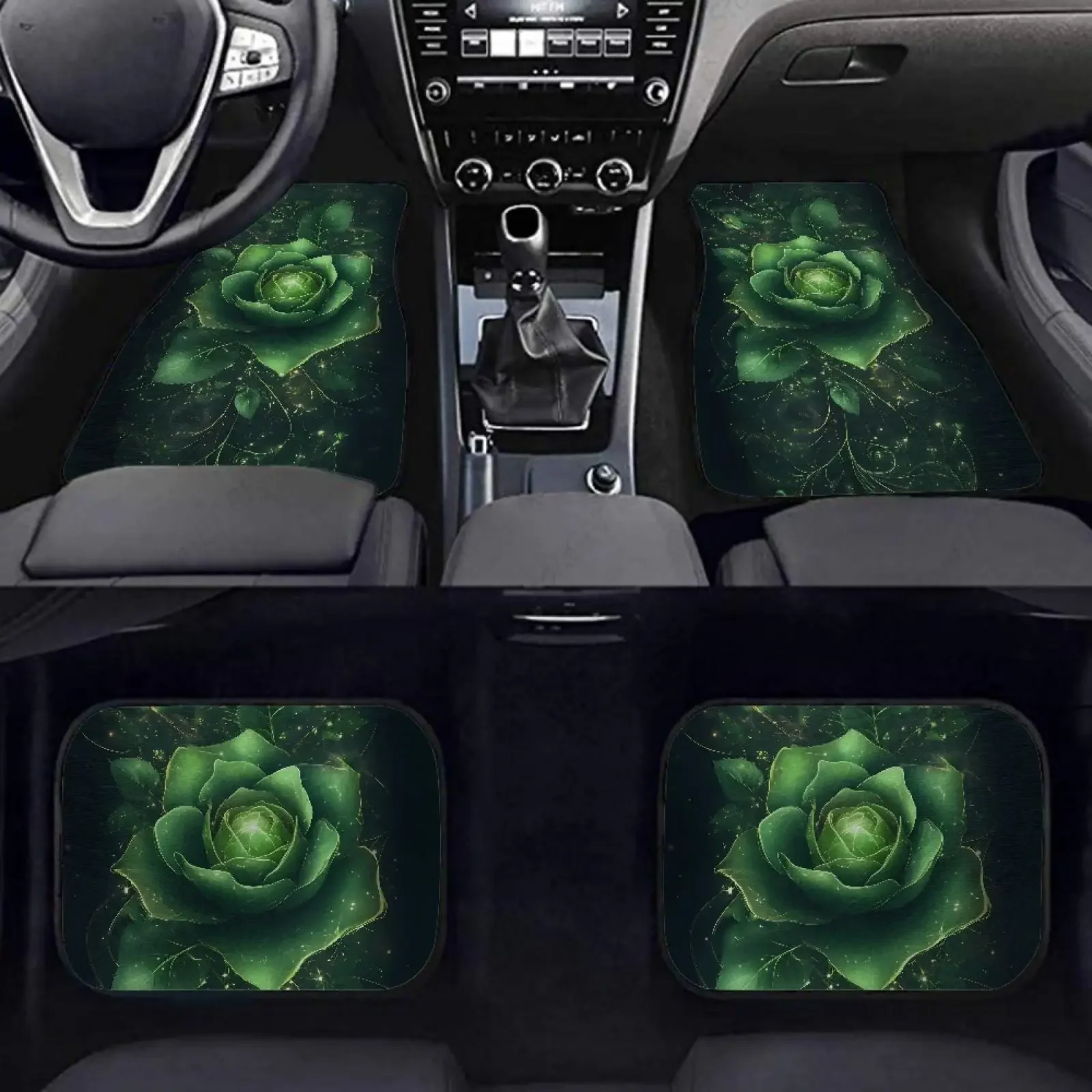Car Floor Mats with 4 Pieces Anti-Skid Automotive Floor Mats for SUV Vans and Trucks Green Rose Print Car Mats for Woman
Car Floor Mats with 4 Pieces Anti-Skid Automotive Floor Mats for SUV Vans and Trucks Green Rose Print Car Mats for Woman