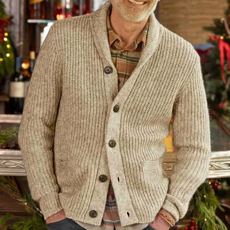 Autumn and Winter New Men's Clothing Solid Color Lapel Thickened Knitted Sweater Long-sleeved Cardigan Sweater Jacket
Autumn and Winter New Men's Clothing Solid Color Lapel Thickened Knitted Sweater Long-sleeved Cardigan Sweater Jacket