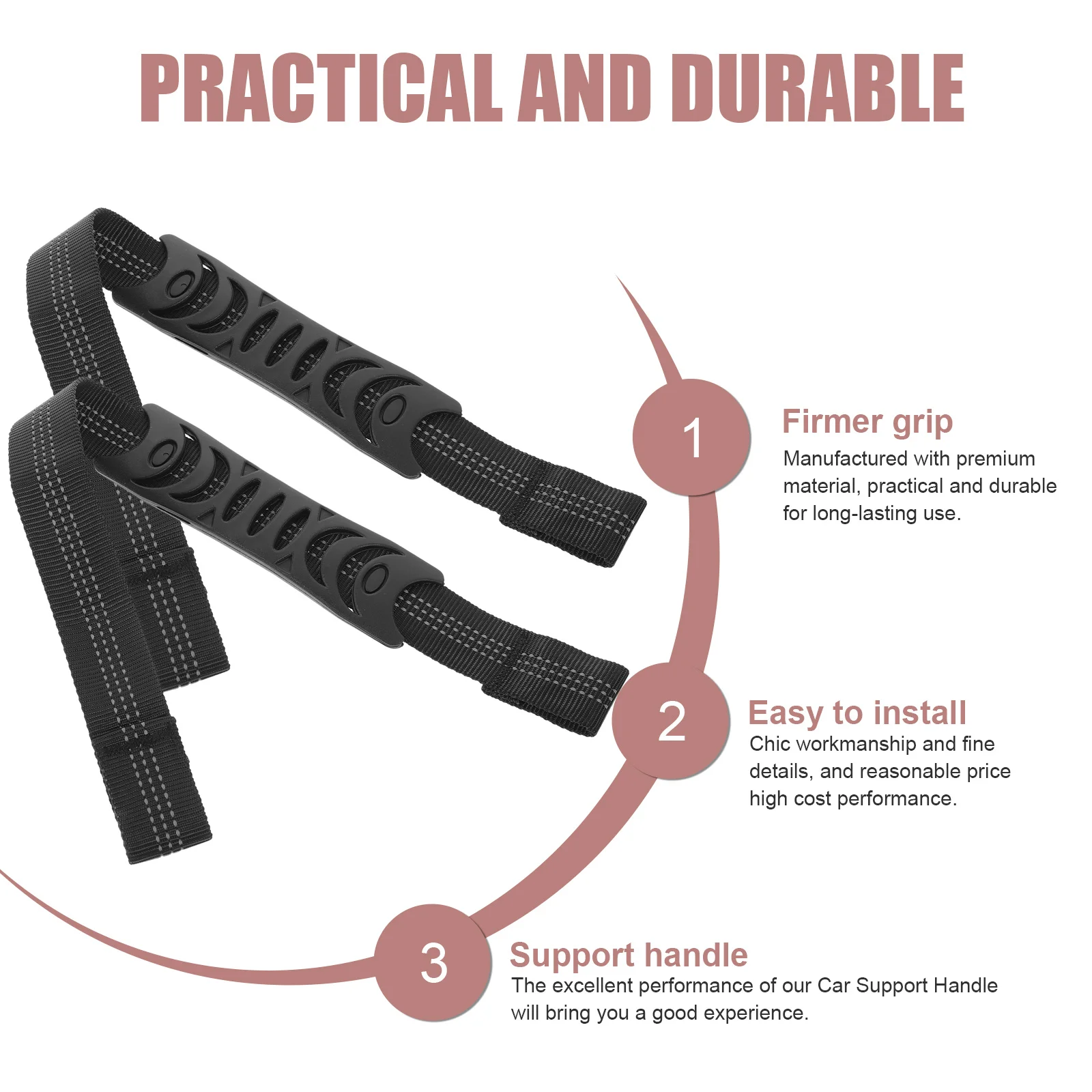 2Pcs Car Headrest Handle Assist Nylon Durable Support Elderly Pregnant Injured Easy Mount Front Rear Seat Grab Handle 
2Pcs Car Headrest Handle Assist Nylon Durable Support Elderly Pregnant Injured Easy Mount Front Rear Seat Grab Handle