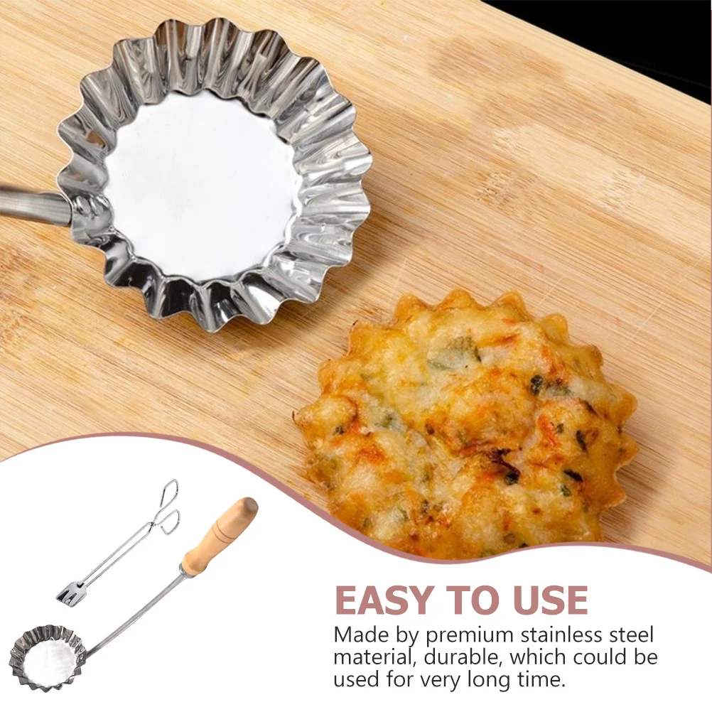 1 set 1 Set Of Dough Oil Frying Mold Stainless Steel Frying Snack Spoon Non-Stick Kitchen Cooking Utensil Wooden Handle Fry Tool 
1 set 1 Set Of Dough Oil Frying Mold Stainless Steel Frying Snack Spoon Non-Stick Kitchen Cooking Utensil Wooden Handle Fry Tool