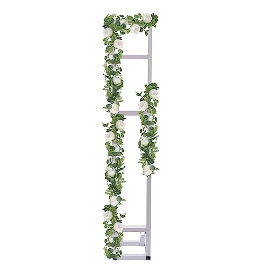Wedding Arch Backdrop Stand for indoor/outdoor events, white metal frame with floral accents, adjustable height 1-2m, foldable
Wedding Arch Backdrop Stand for indoor/outdoor events, white metal frame with floral accents, adjustable height 1-2m, foldable