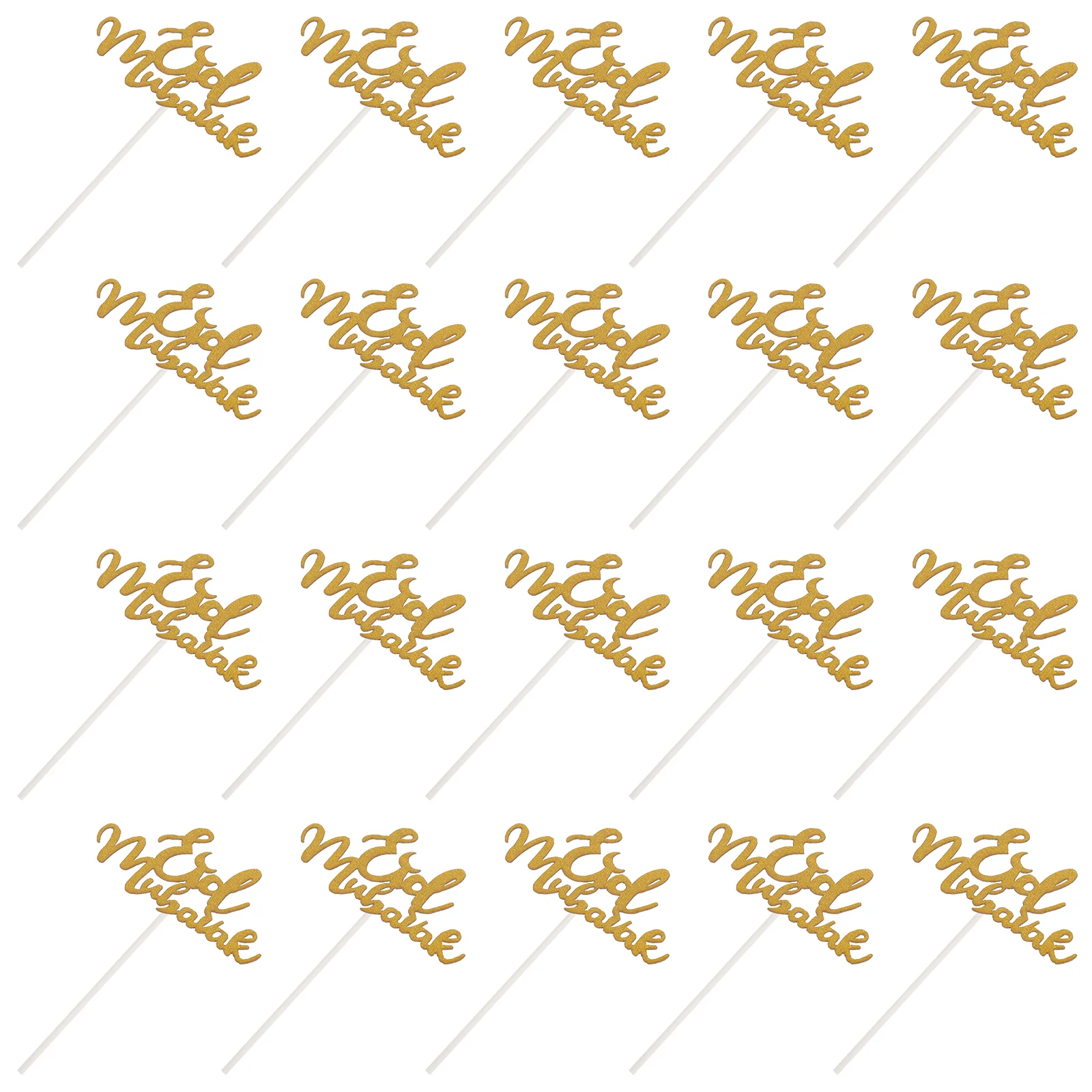 20pcs Eid Mubarak Cake Topper Unique Cupcake Ornament Picks Cake Decor Dessert Adornment for Party Festival (Golden, Paper Stick
20pcs Eid Mubarak Cake Topper Unique Cupcake Ornament Picks Cake Decor Dessert Adornment for Party Festival (Golden, Paper Stick