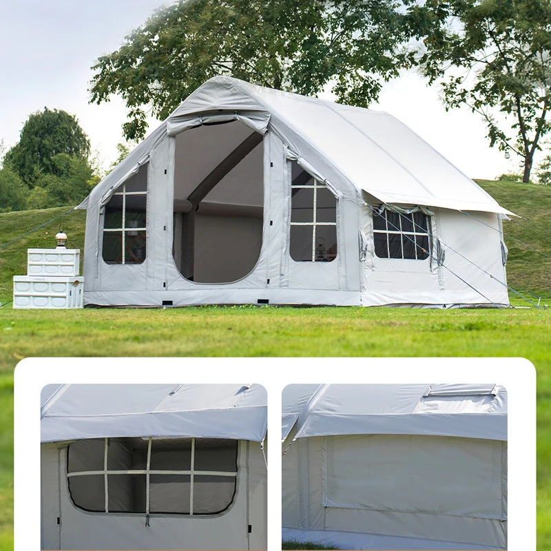 Heavy-Duty Large Inflatable Tent 2 Room Double-layer PVC Capacious Family Air Tent with Electricity Pump
Heavy-Duty Large Inflatable Tent 2 Room Double-layer PVC Capacious Family Air Tent with Electricity Pump