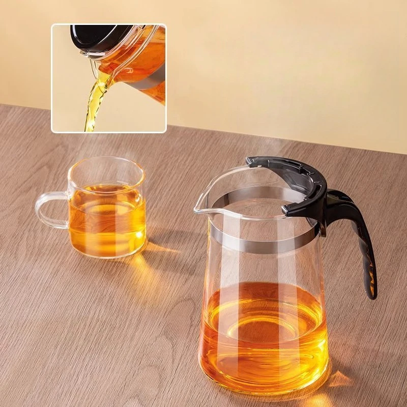 Glass teapot, tea separation, increased capacity, no leakage, high temperature resistant office and household tea set
Glass teapot, tea separation, increased capacity, no leakage, high temperature resistant office and household tea set
