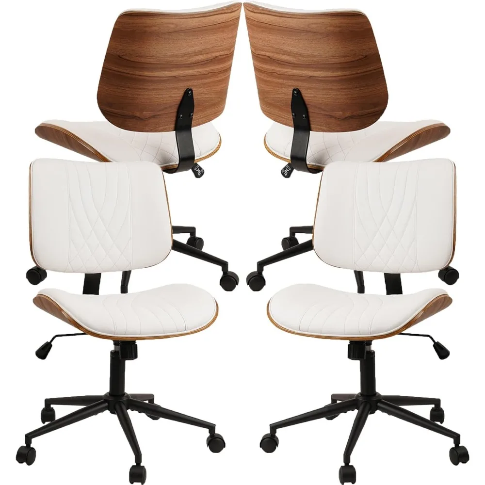 Armless Home Office Chair, Desk Chair with Wheels, Adjustable Height Reading Chair, Leather Mid Back & Swivel Computer Chair
Armless Home Office Chair, Desk Chair with Wheels, Adjustable Height Reading Chair, Leather Mid Back & Swivel Computer Chair