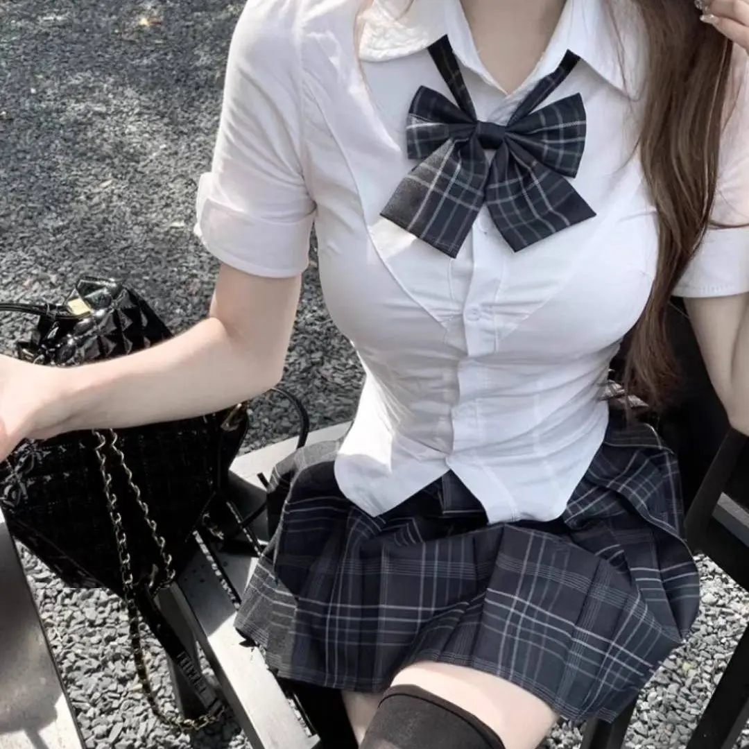 Slimming Effect Summer Shirt plus Size Short Sleeve Waist-Cinching Fat MM Pure Desire Hot Girl School Uniform Jk Style Top
Slimming Effect Summer Shirt plus Size Short Sleeve Waist-Cinching Fat MM Pure Desire Hot Girl School Uniform Jk Style Top