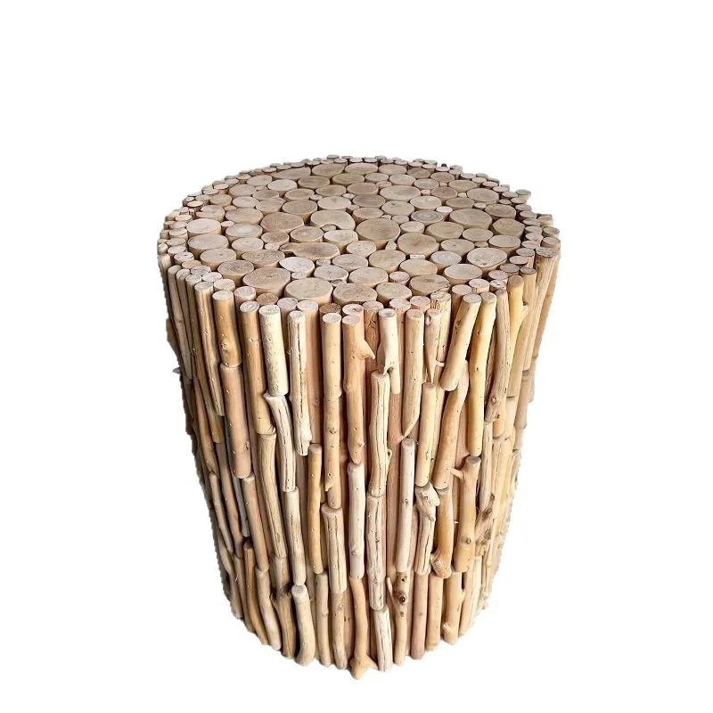 Solid wood stool creative artist home living room jewelry ornament simple handmade wooden pier American rural nature
Solid wood stool creative artist home living room jewelry ornament simple handmade wooden pier American rural nature