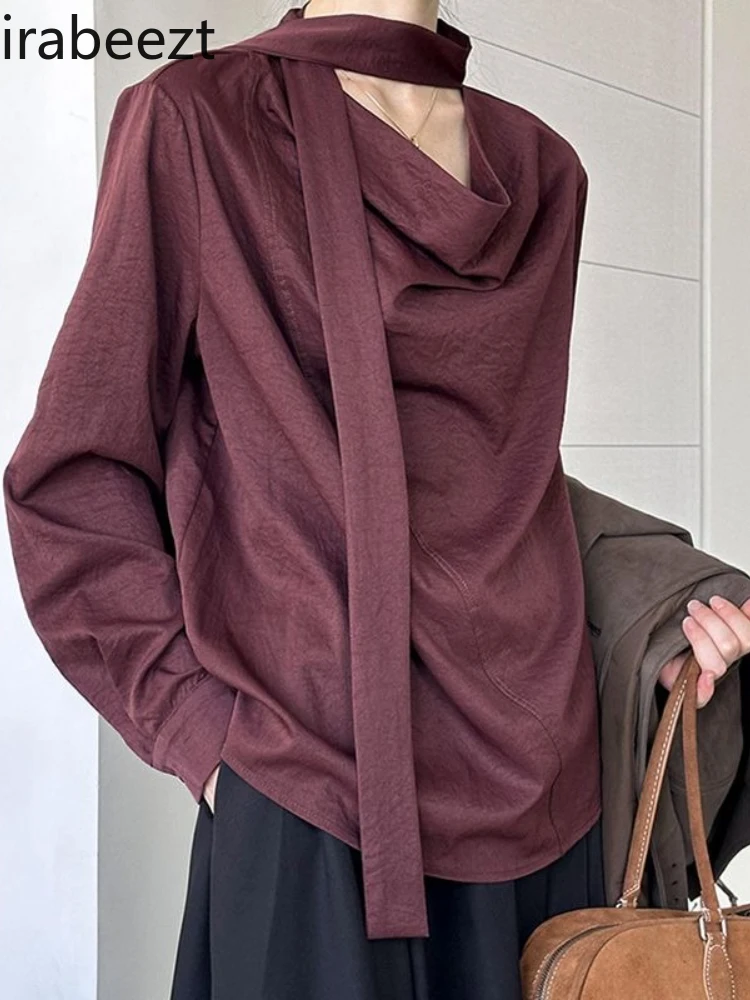 Women's Stylish Off-the-Shoulder Blouse with Ruffled Neckline & Ribbon Details Long Sleeve Oversized Versatile Mix & Match Top
Women's Stylish Off-the-Shoulder Blouse with Ruffled Neckline & Ribbon Details Long Sleeve Oversized Versatile Mix & Match Top
