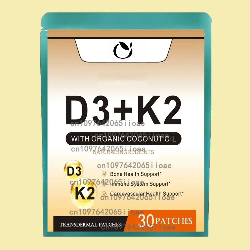 30 Patches Vitamin K2 + D3 Transdermal Patches, Contains Vitamin D & K Complex Premium Biotin & Folic Acid
30 Patches Vitamin K2 + D3 Transdermal Patches, Contains Vitamin D & K Complex Premium Biotin & Folic Acid