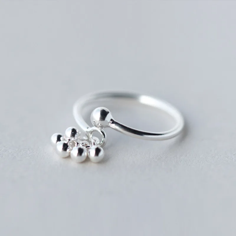 925 Sterling Silver Exquisite Bell Beads Rings for Women Girls Smiple INS Trendy Retro Anillos Party Jewelry Gifts Accessories
925 Sterling Silver Exquisite Bell Beads Rings for Women Girls Smiple INS Trendy Retro Anillos Party Jewelry Gifts Accessories