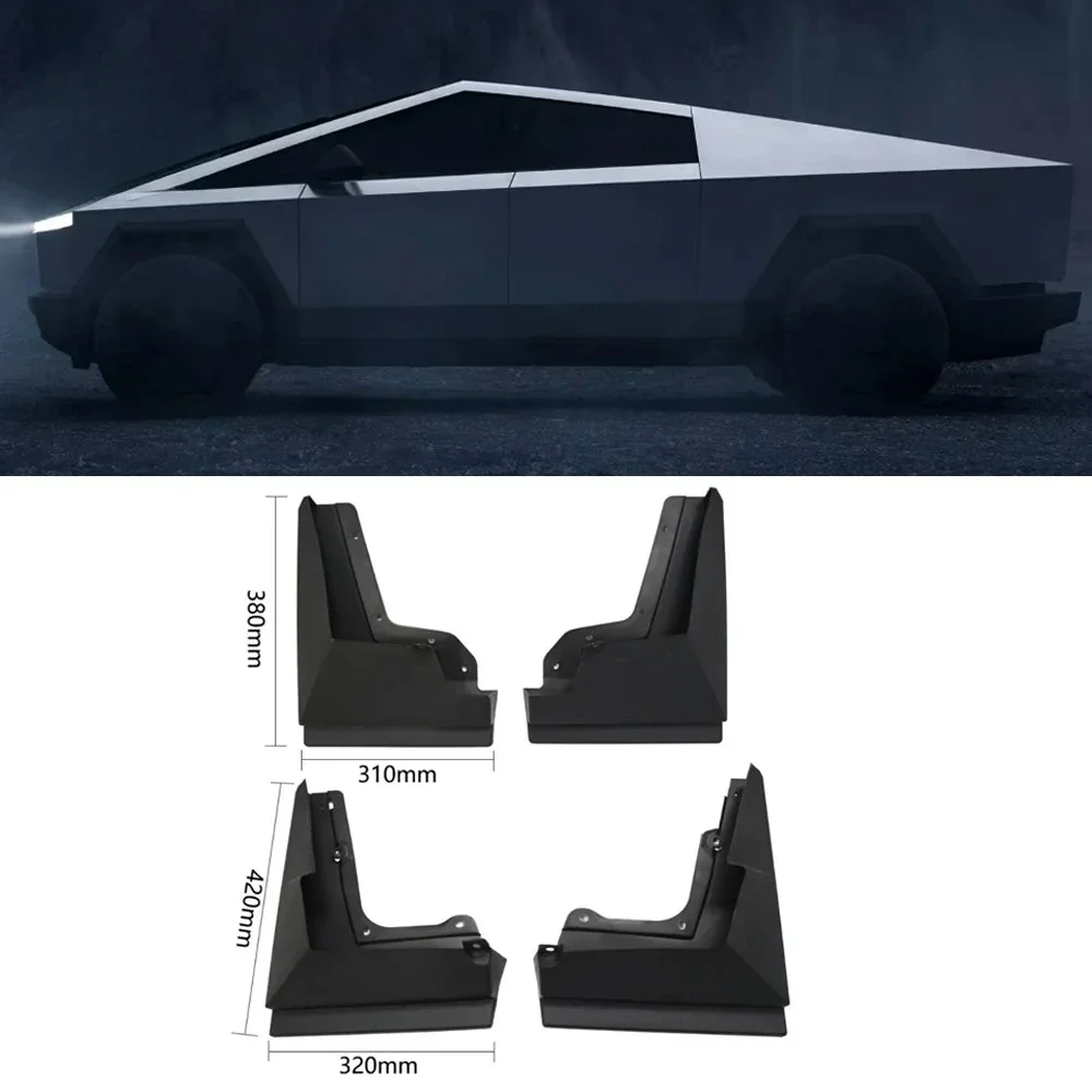 For Tesla Cybertruck 2024-2026 Rear Wheel Mud Flaps Car Modification Accessories Splash Guard Mud Fenders Kit 4Pcs
For Tesla Cybertruck 2024-2026 Rear Wheel Mud Flaps Car Modification Accessories Splash Guard Mud Fenders Kit 4Pcs