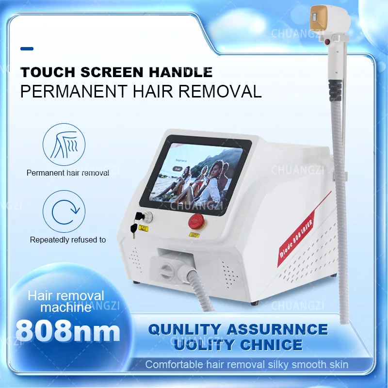 808nm Permanent Diode Laser Body Facial Hair Removal Machine Diode 755 1064 808nm Epilator for Painless Ice Platinum in Women
808nm Permanent Diode Laser Body Facial Hair Removal Machine Diode 755 1064 808nm Epilator for Painless Ice Platinum in Women
