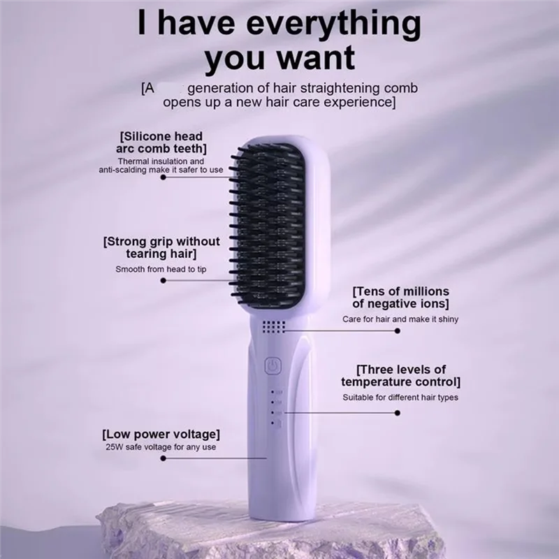 A63M-Multifunctional Hairstyle Brush, Quick Heating Professional Electric Hot Comb For Personal Care
A63M-Multifunctional Hairstyle Brush, Quick Heating Professional Electric Hot Comb For Personal Care