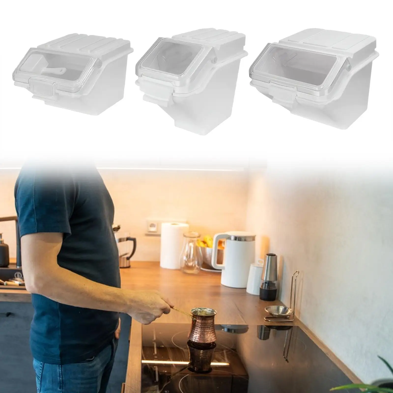 Leakproof Flour Bin with Clear Lid Pantry Ingredient Storage Box Large Capacity Kitchen Organizer for Home Use
Leakproof Flour Bin with Clear Lid Pantry Ingredient Storage Box Large Capacity Kitchen Organizer for Home Use