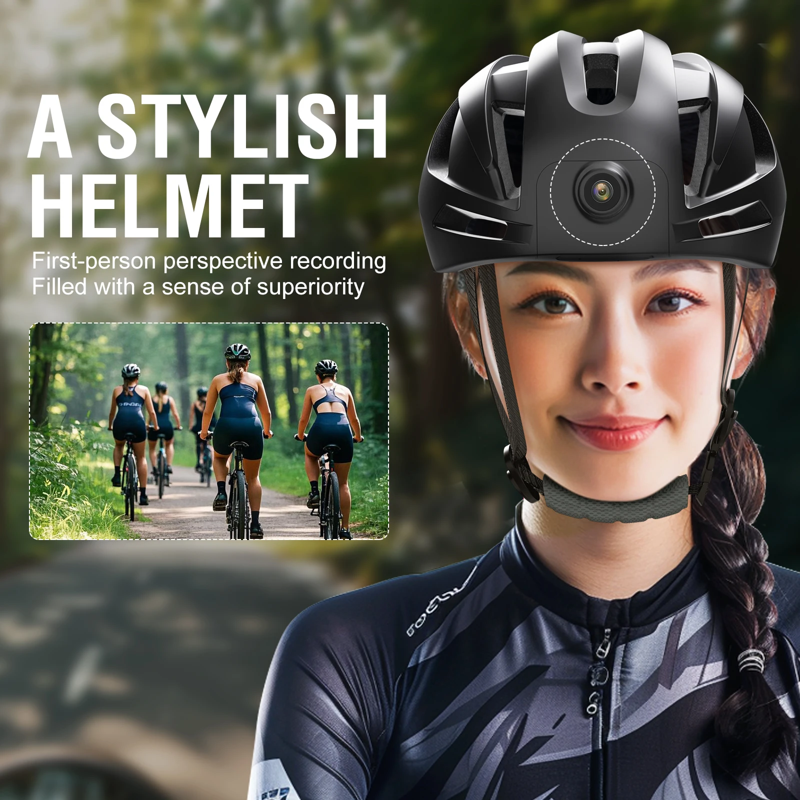 RAW3 GPS Smart Cycling Helmet Recorder 4K Anti-Shake Camera Helmet Camera Gray Goggles Removable Lithium Battery 1500mAh
RAW3 GPS Smart Cycling Helmet Recorder 4K Anti-Shake Camera Helmet Camera Gray Goggles Removable Lithium Battery 1500mAh
