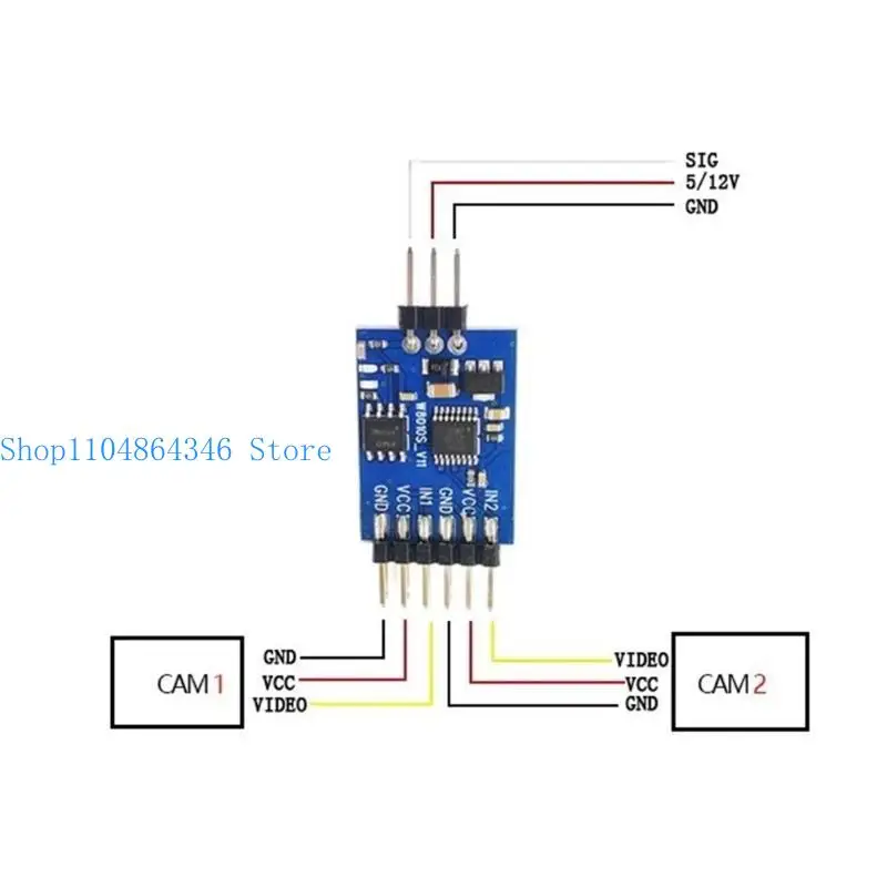 652F Video Switcher Module 3 Way Video Switcher Module Video Switcher Module 3 Channel Video Switcher Unit for FPV Camera
652F Video Switcher Module 3 Way Video Switcher Module Video Switcher Module 3 Channel Video Switcher Unit for FPV Camera