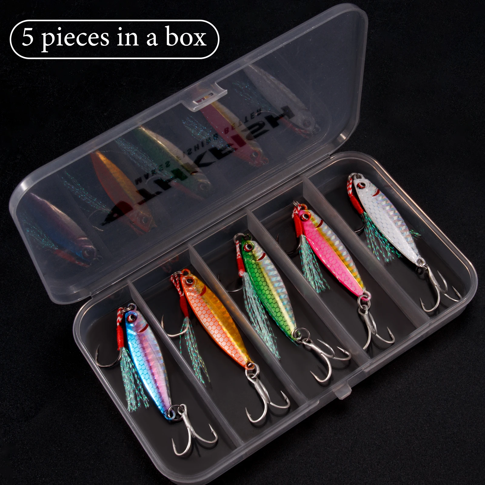 5pcs Fishing Sinking Pencil Baits 15g 20g Metal Casting Jigging Bait With Hooks 3D Eyes Artificial Hard Lures Freshwater
5pcs Fishing Sinking Pencil Baits 15g 20g Metal Casting Jigging Bait With Hooks 3D Eyes Artificial Hard Lures Freshwater