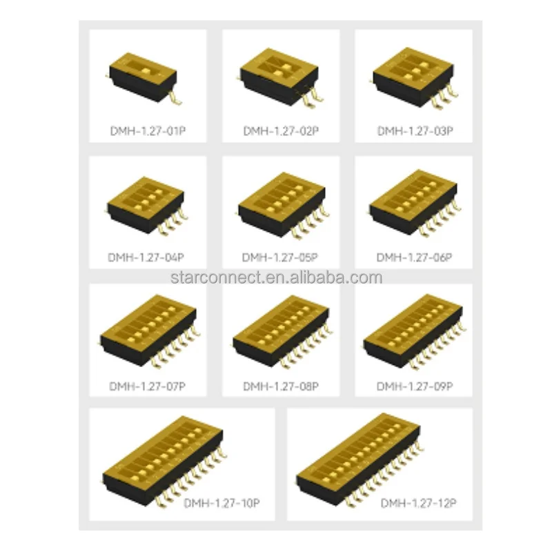 hit product2.54mm Pitch Slide Type DIP Switch Module 1/2/3/4/5/6/7/8/9/10/12 Pin DMH Series SMT SPST Toggle Switch
hit product2.54mm Pitch Slide Type DIP Switch Module 1/2/3/4/5/6/7/8/9/10/12 Pin DMH Series SMT SPST Toggle Switch