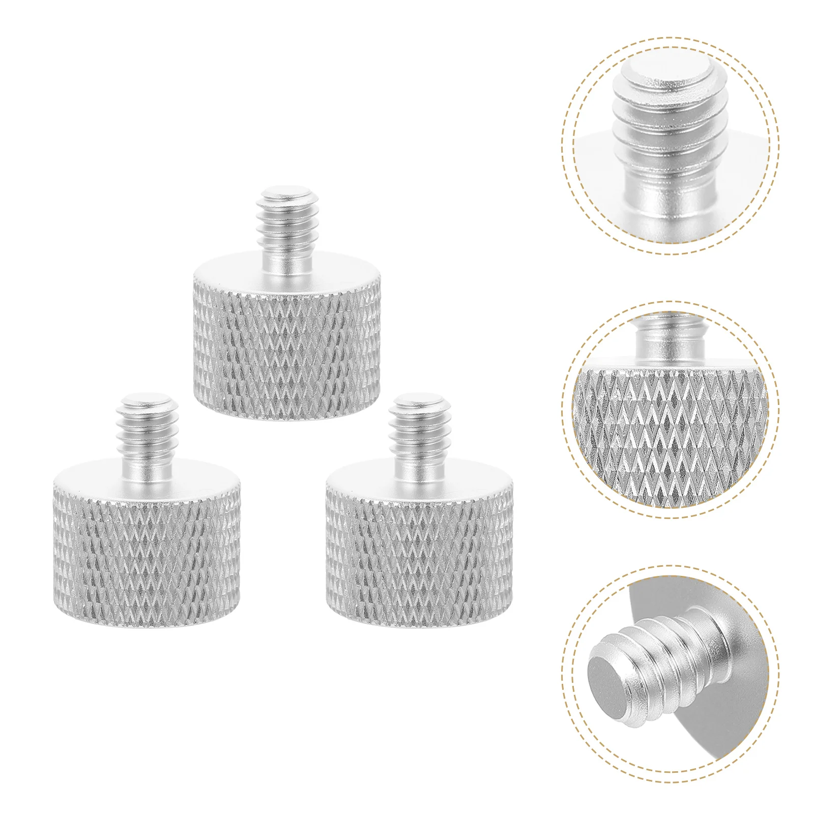 3 Pcs Durable Screw Adapter for Mic Tripod Thread Camera Microphone Mount Aluminum Alloy Smooth Edges Wide Use 5 8 Inch to 1 4
3 Pcs Durable Screw Adapter for Mic Tripod Thread Camera Microphone Mount Aluminum Alloy Smooth Edges Wide Use 5 8 Inch to 1 4