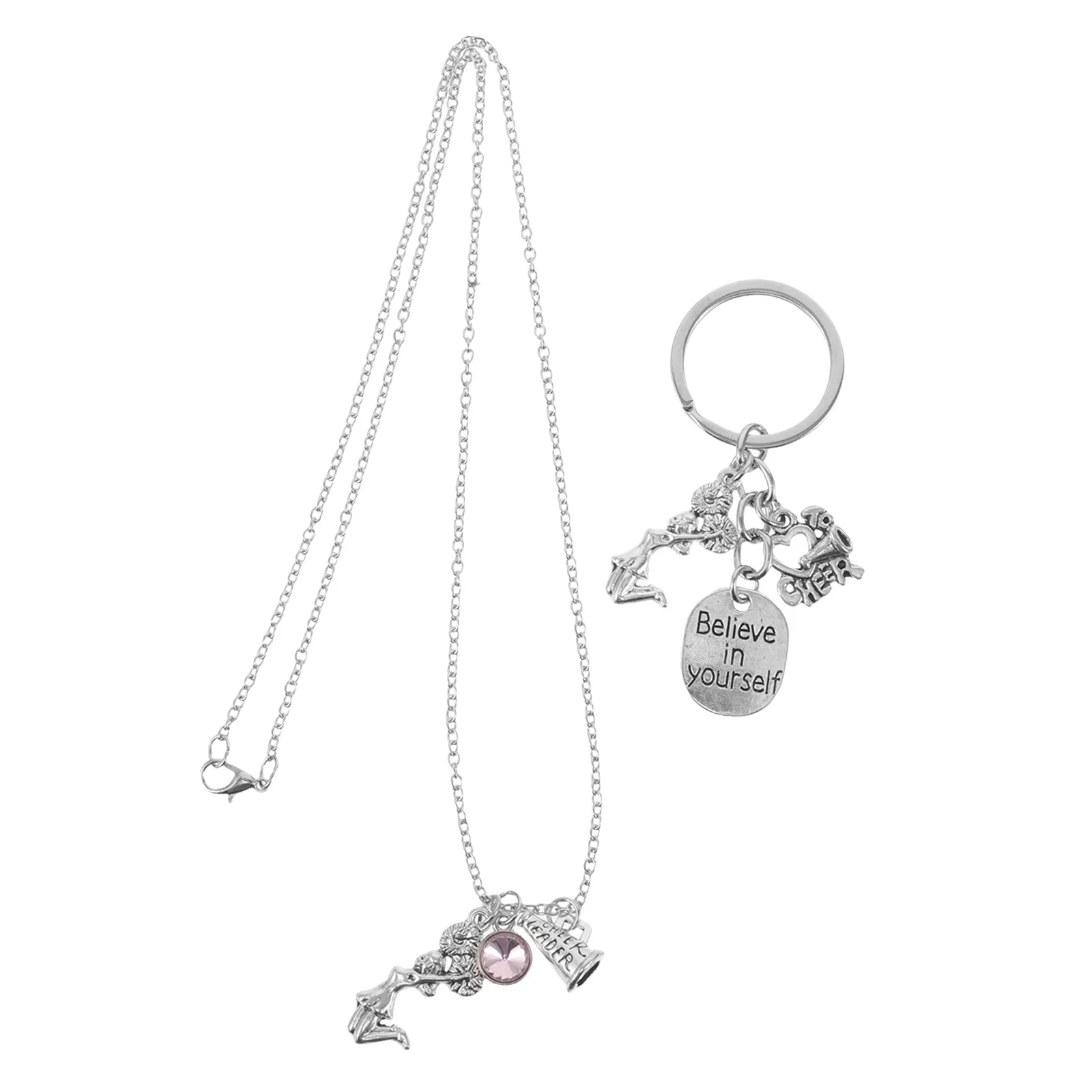 1Set Cheer Keychain Cheerleader Necklace Megaphone Pom Pom Charm Sports Jewelry Gift Everyday Accessories Cheer Keychain
1Set Cheer Keychain Cheerleader Necklace Megaphone Pom Pom Charm Sports Jewelry Gift Everyday Accessories Cheer Keychain