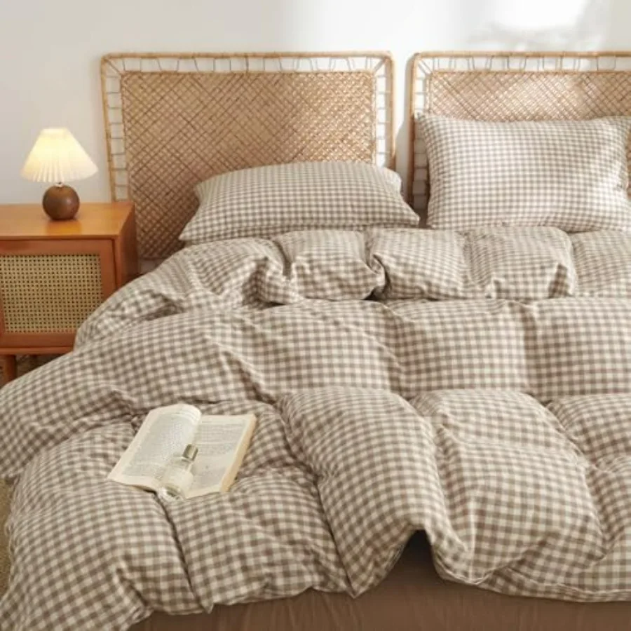 Duvet Cover Size 100% Washed Cotton Tan Plaid Checkered Comforter Cover 3 Pcs Soft Breathable Grid Farmhouse Dorm Bedding Set f
Duvet Cover Size 100% Washed Cotton Tan Plaid Checkered Comforter Cover 3 Pcs Soft Breathable Grid Farmhouse Dorm Bedding Set f