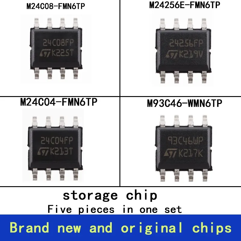 5PCS Brand-new original chips, memory ICs: M93C46-WMN6TP M24C04-FMN6TP M24256E-FMN6TP M24C08-FMN6TP
5PCS Brand-new original chips, memory ICs: M93C46-WMN6TP M24C04-FMN6TP M24256E-FMN6TP M24C08-FMN6TP
