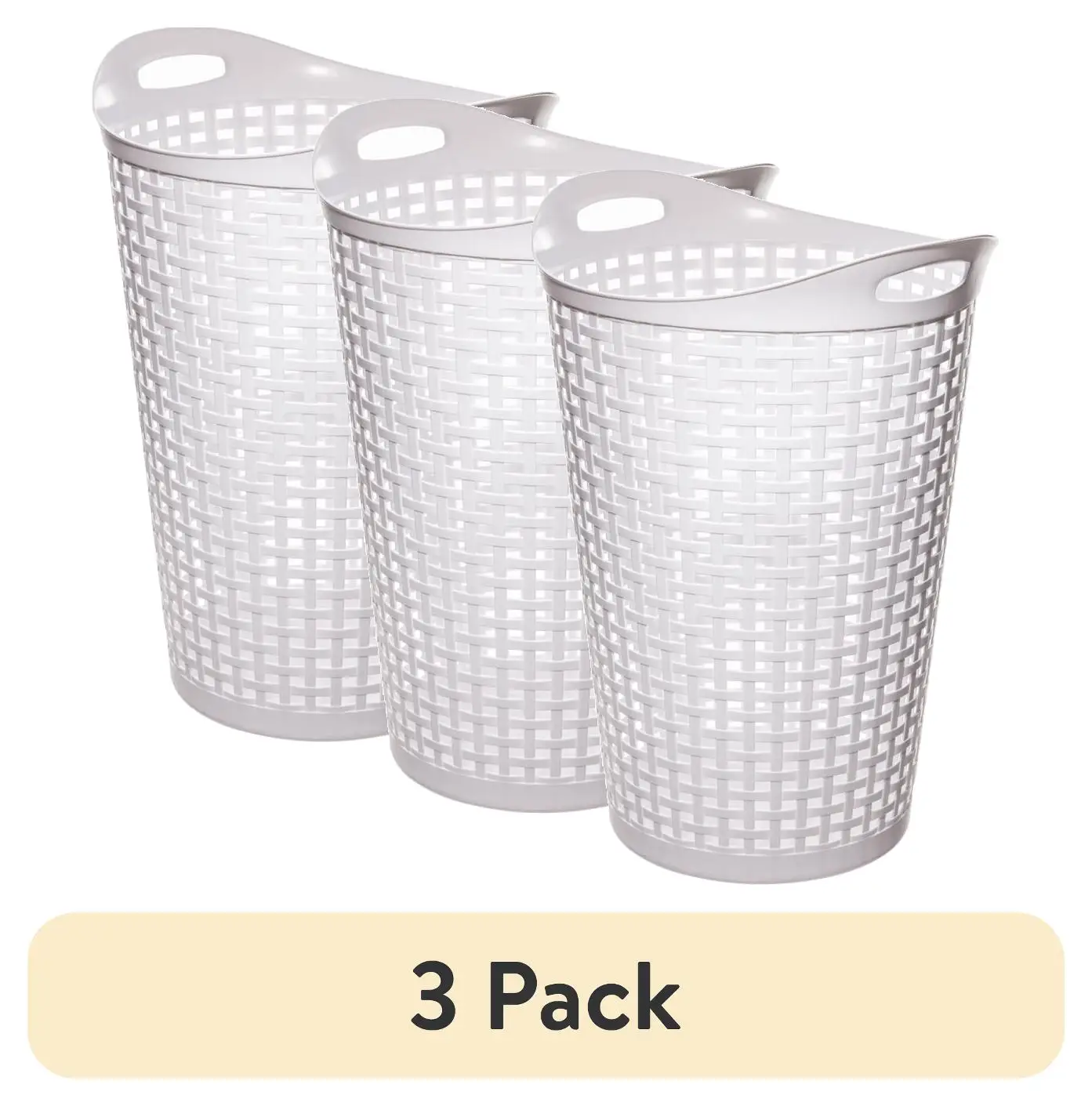3-Pack Wicker Flex Laundry Hamper, Arctic White, Adult Use
3-Pack Wicker Flex Laundry Hamper, Arctic White, Adult Use