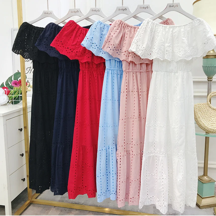 Off The Shoulder Dresses Sexy Women 2023 new Korean Ruffle Ladies Long Dress Summer Free Size Causal Beach Maxi Dress Female
Off The Shoulder Dresses Sexy Women 2023 new Korean Ruffle Ladies Long Dress Summer Free Size Causal Beach Maxi Dress Female