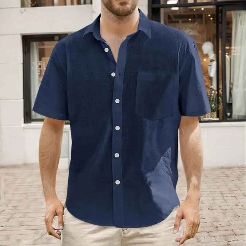 Men's Cotton And Linen Button Up Shirt Men Short Sleeve Button Down Casual Vacation Beach Summer Tops
Men's Cotton And Linen Button Up Shirt Men Short Sleeve Button Down Casual Vacation Beach Summer Tops