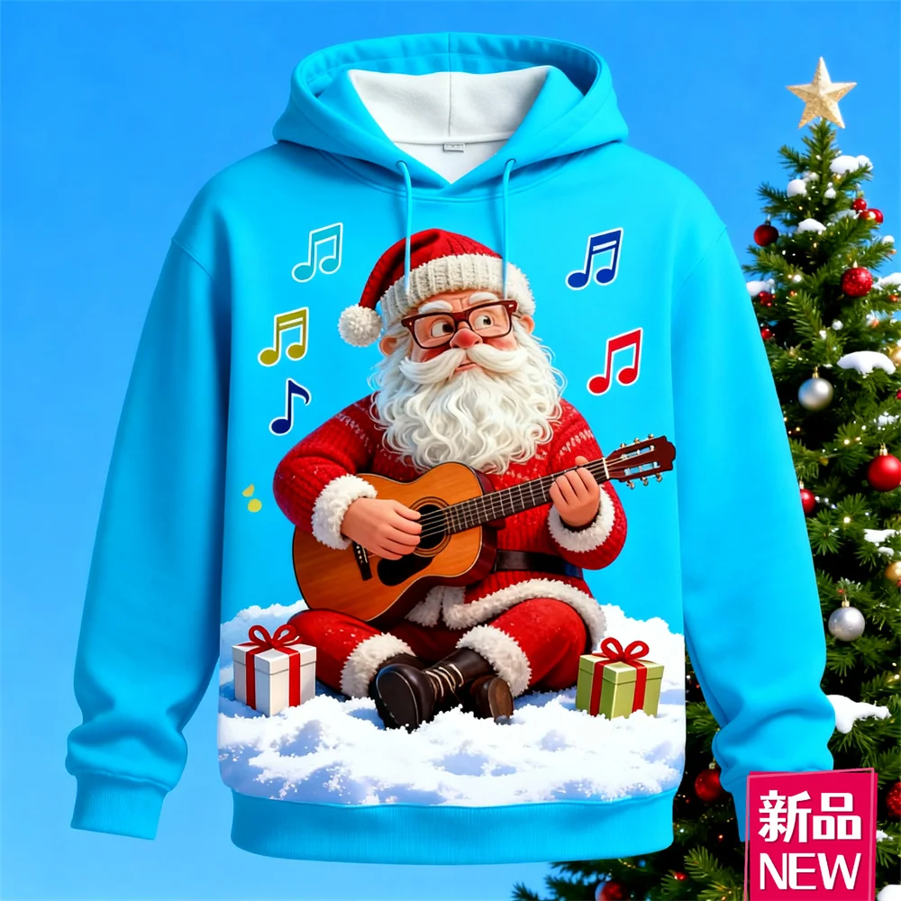 Music Santa Clause Graphic Men's Hoodie Fashion Christmas Theme Loose Comfortable Hooded Clothes Autumn Winter Festival Pullover
Music Santa Clause Graphic Men's Hoodie Fashion Christmas Theme Loose Comfortable Hooded Clothes Autumn Winter Festival Pullover