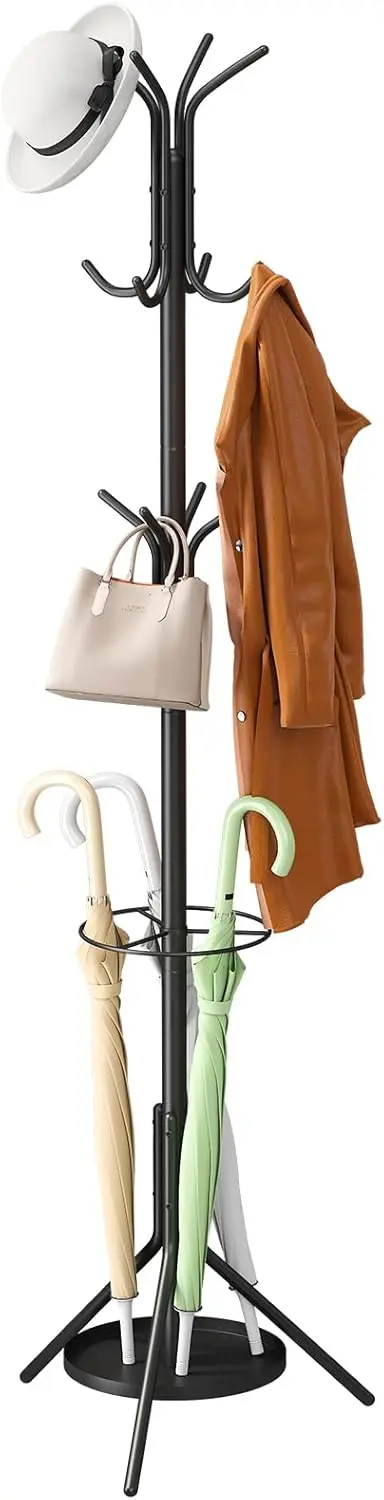 Coat Rack Freestanding,Entryway Hanger Stand,Umbrella Holder,Hall Tree With 12 Hooks, Floor Standing Metal Tree Stand,Bl
Coat Rack Freestanding,Entryway Hanger Stand,Umbrella Holder,Hall Tree With 12 Hooks, Floor Standing Metal Tree Stand,Bl