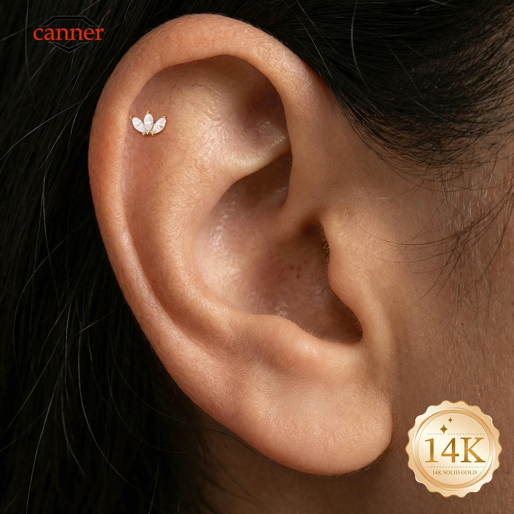 CANNER 1PC 14K Solid Gold Horse Eye Crown CZ 5/6/8mm Titanium Piercing Earring For Women Hypoallergenic Stud Ear Bone Party Gift
CANNER 1PC 14K Solid Gold Horse Eye Crown CZ 5/6/8mm Titanium Piercing Earring For Women Hypoallergenic Stud Ear Bone Party Gift