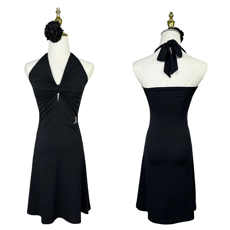 New Latin Dance Dress Hanging Neck Open Back V-Neck Slim Practice Dress Chacha Samba Tango Latin Performance Costumes DQS13050
New Latin Dance Dress Hanging Neck Open Back V-Neck Slim Practice Dress Chacha Samba Tango Latin Performance Costumes DQS13050