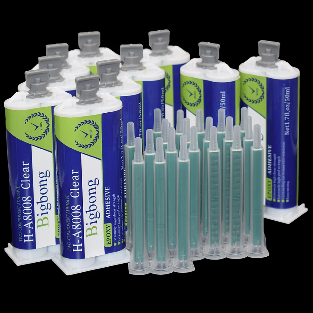 10pcs 50ml Adhesives Epoxy Glue Transparent AB Glues 1:1 Resin Strong Adhesives with 20pcs Static Mixing Nozzles Mixed Tube Set
10pcs 50ml Adhesives Epoxy Glue Transparent AB Glues 1:1 Resin Strong Adhesives with 20pcs Static Mixing Nozzles Mixed Tube Set