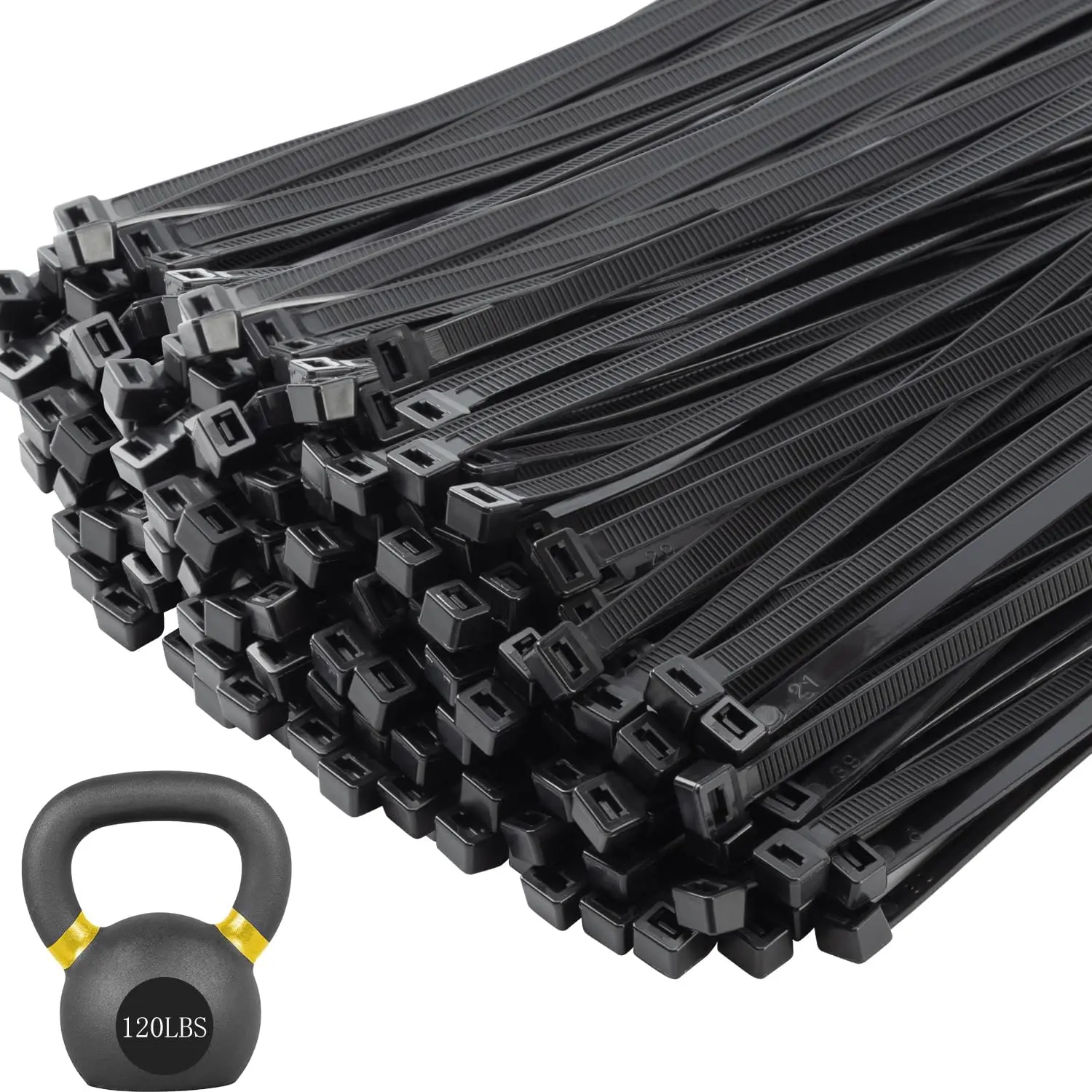 18 inch Black Zip Ties Heavy Duty 1000 PACK,120LBS Tensile Strength Self-Locking heavy duty UV Resistant Cable Tie Wraps
18 inch Black Zip Ties Heavy Duty 1000 PACK,120LBS Tensile Strength Self-Locking heavy duty UV Resistant Cable Tie Wraps